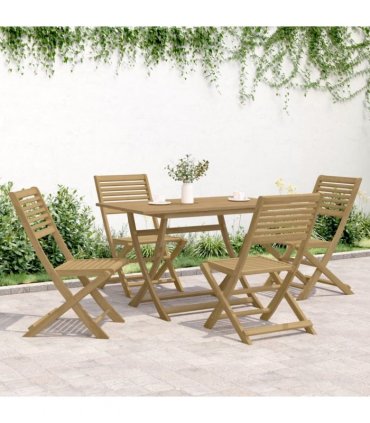 vidaXL 5 Piece Garden Dining Set Solid Wood Acacia