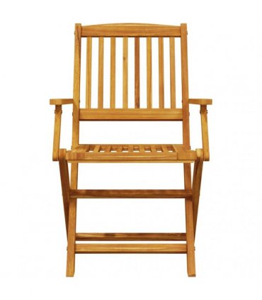 vidaXL 3 Piece Folding Bistro Set Solid Wood Acacia