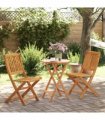 vidaXL 3 Piece Folding Bistro Set Solid Wood Acacia