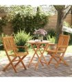 vidaXL 3 Piece Folding Bistro Set Solid Wood Acacia
