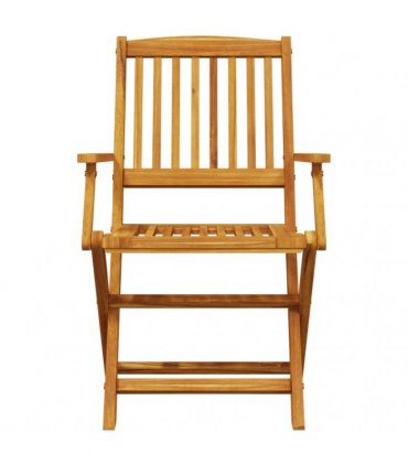 vidaXL 3 Piece Folding Bistro Set Solid Wood Acacia