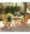 vidaXL 3 Piece Folding Bistro Set Solid Wood Acacia