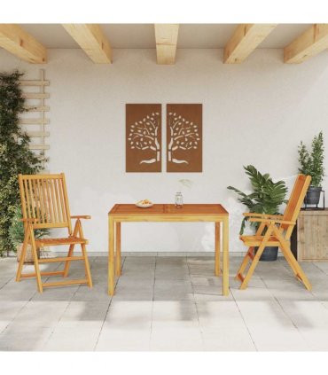 vidaXL 3 Piece Garden Dining Set Solid Wood Acacia