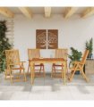 vidaXL 5 Piece Garden Dining Set Solid Wood Acacia