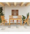 vidaXL 5 Piece Garden Dining Set 140x80x74 cm Solid Wood Acacia