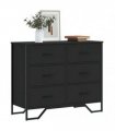 vidaXL Chest of Drawers Black 91x35,5x74,5 cm Engineered Wood