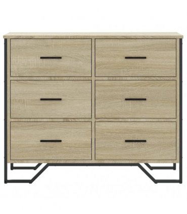 vidaXL Chest of Drawers Sonoma Oak 91x35,5x74,5 cm Engineered Wood