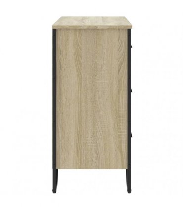 vidaXL Chest of Drawers Sonoma Oak 91x35,5x74,5 cm Engineered Wood