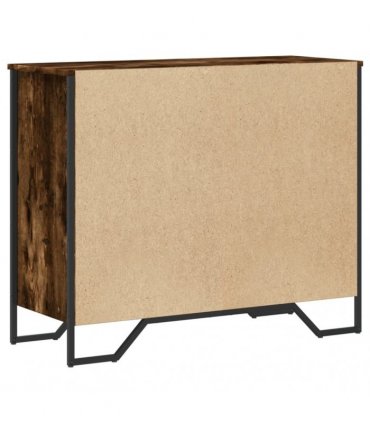 vidaXL Chest of Drawers Smoked Oak 91x35,5x74,5 cm Engineered Wood