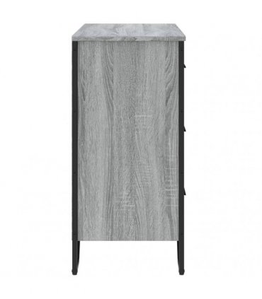 vidaXL Chest of Drawers Grey Sonoma 91x35,5x74,5 cm Engineered Wood