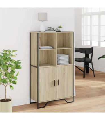 vidaXL Highboard Sonoma Oak 79,5x35,5x137,5 cm Engineered Wood