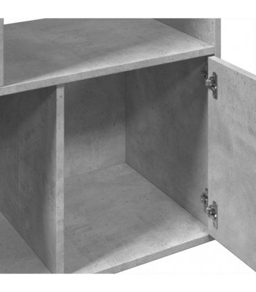 vidaXL Bookcase Concrete Grey 70x36x189 cm Engineered Wood