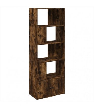 vidaXL Bookcase Smoked Oak 70x36x189 cm Engineered Wood