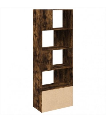 vidaXL Bookcase Smoked Oak 70x36x189 cm Engineered Wood