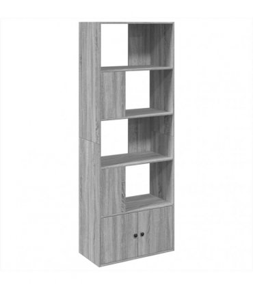 vidaXL Bookcase Grey Sonoma 70x36x189 cm Engineered Wood