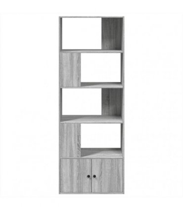 vidaXL Bookcase Grey Sonoma 70x36x189 cm Engineered Wood