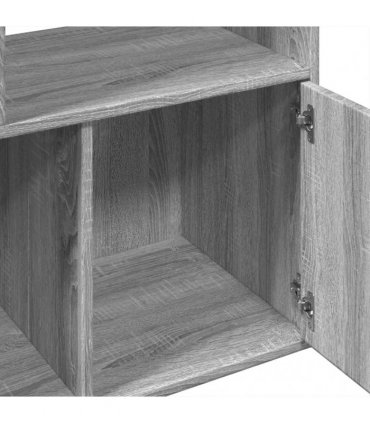 vidaXL Bookcase Grey Sonoma 70x36x189 cm Engineered Wood