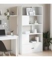 vidaXL Bookcase White 100x36x189 cm Engineered Wood