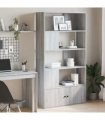 vidaXL Bookcase Grey Sonoma 100x36x189 cm Engineered Wood