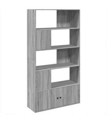 vidaXL Bookcase Grey Sonoma 100x36x189 cm Engineered Wood