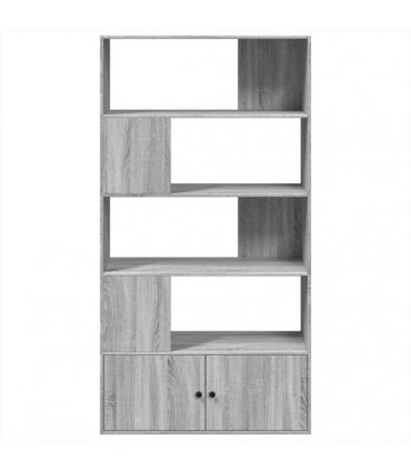 vidaXL Bookcase Grey Sonoma 100x36x189 cm Engineered Wood