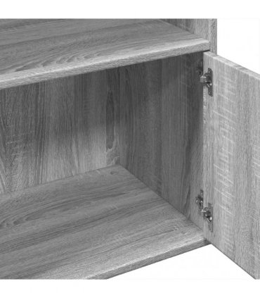 vidaXL Bookcase Grey Sonoma 100x36x189 cm Engineered Wood