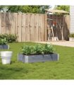 vidaXL Garden Planter Grey 100x50 cm Solid Wood Pine
