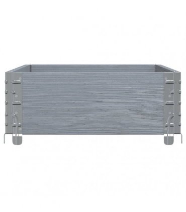 vidaXL Garden Planter Grey 100x50 cm Solid Wood Pine