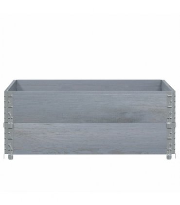 vidaXL Garden Planter Grey 100x100 cm Solid Wood Pine