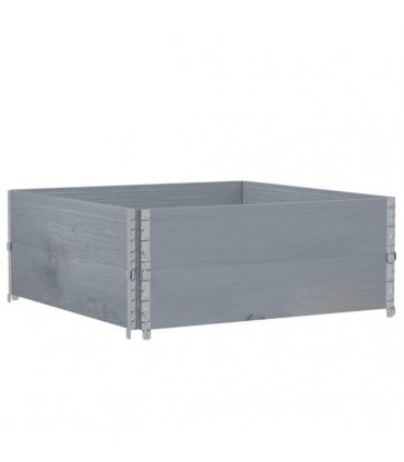 vidaXL Garden Planter Grey 100x100 cm Solid Wood Pine