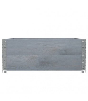 vidaXL Garden Planter Grey 100x100 cm Solid Wood Pine