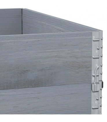 vidaXL Garden Planter Grey 100x100 cm Solid Wood Pine