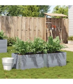 vidaXL Garden Planter Grey 150x50 cm Solid Wood Pine