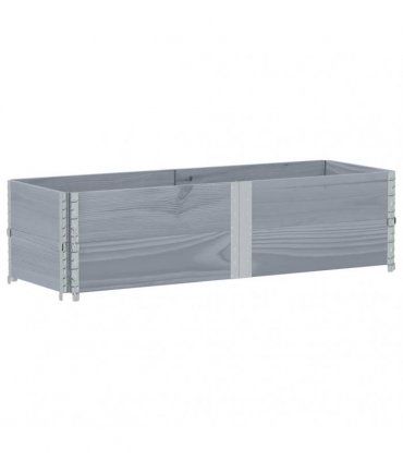 vidaXL Garden Planter Grey 150x50 cm Solid Wood Pine