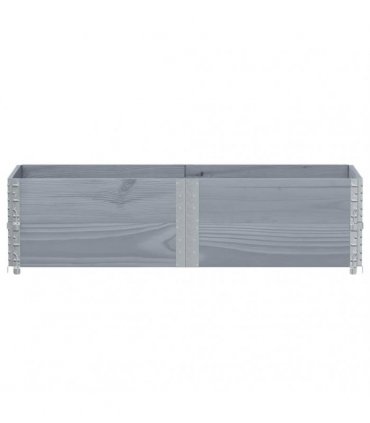 vidaXL Garden Planter Grey 150x50 cm Solid Wood Pine