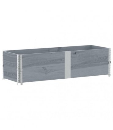 vidaXL Garden Planter Grey 150x50 cm Solid Wood Pine