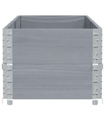 vidaXL Garden Planter Grey 150x50 cm Solid Wood Pine
