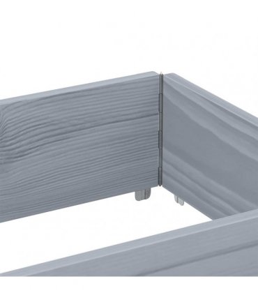 vidaXL Garden Planter Grey 150x50 cm Solid Wood Pine