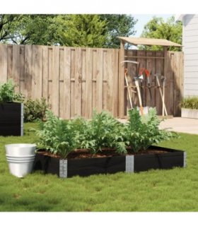vidaXL Garden Planter Black 150x100 cm Solid Wood Pine