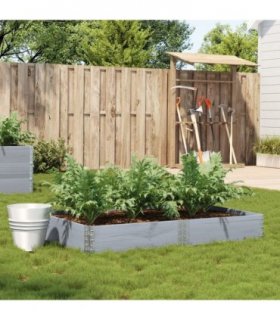 vidaXL Garden Planter Grey 150x100 cm Solid Wood Pine
