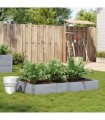 vidaXL Garden Planter Grey 150x100 cm Solid Wood Pine