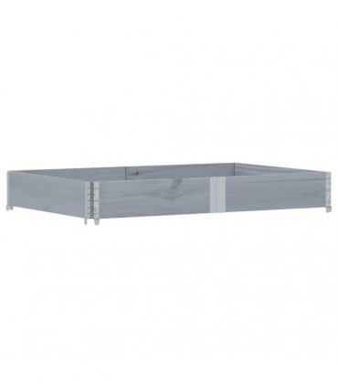 vidaXL Garden Planter Grey 150x100 cm Solid Wood Pine