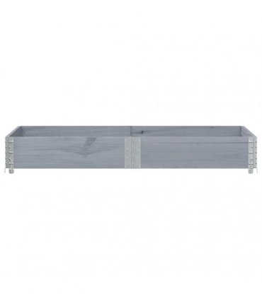 vidaXL Garden Planter Grey 150x100 cm Solid Wood Pine