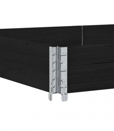 vidaXL Garden Planter Black 150x100 cm Solid Wood Pine