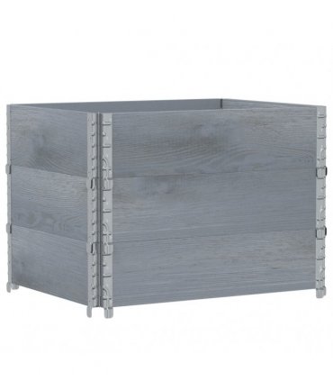 vidaXL Garden Planter Grey 80x60 cm Solid Wood Pine