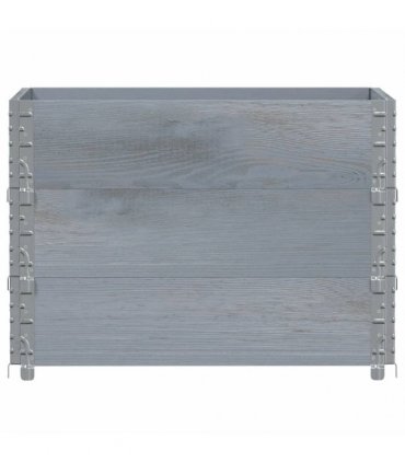 vidaXL Garden Planter Grey 80x60 cm Solid Wood Pine