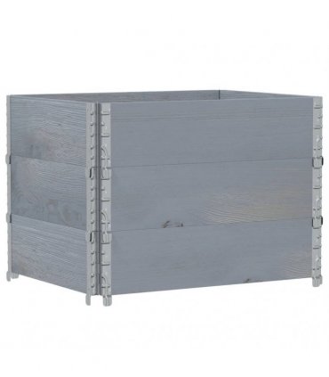 vidaXL Garden Planter Grey 80x60 cm Solid Wood Pine