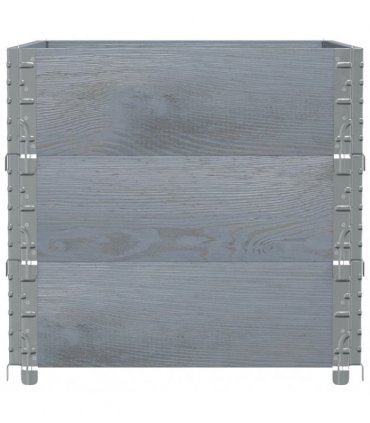 vidaXL Garden Planter Grey 80x60 cm Solid Wood Pine