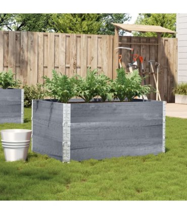 vidaXL Garden Planter Grey 120x80 cm Solid Wood Pine