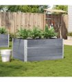 vidaXL Garden Planter Grey 120x80 cm Solid Wood Pine